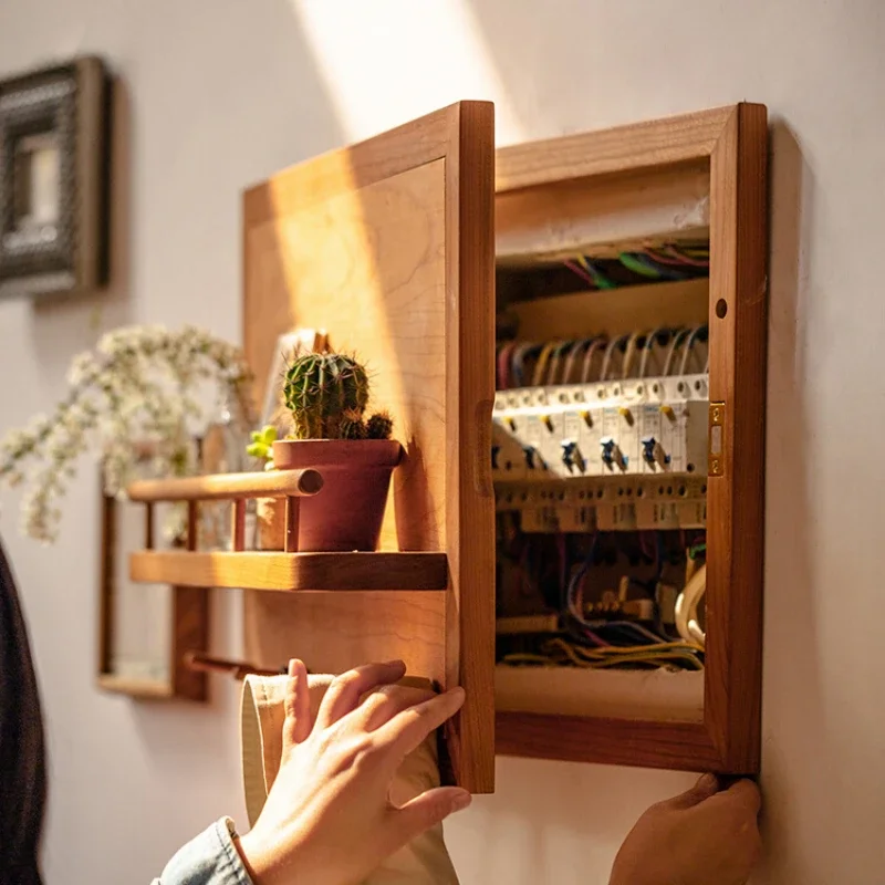Insect Hotel Wood - ฝาครอบกล่องยูทิลิตี้เป็นมิตรกับสิ่งแวดล้อม, แตกไร้สี, ฝาครอบแผงไฟฟ้าป้องกันแมลง, ชั้นวางของตกแต่ง, ดีไซน์ทันสมัย